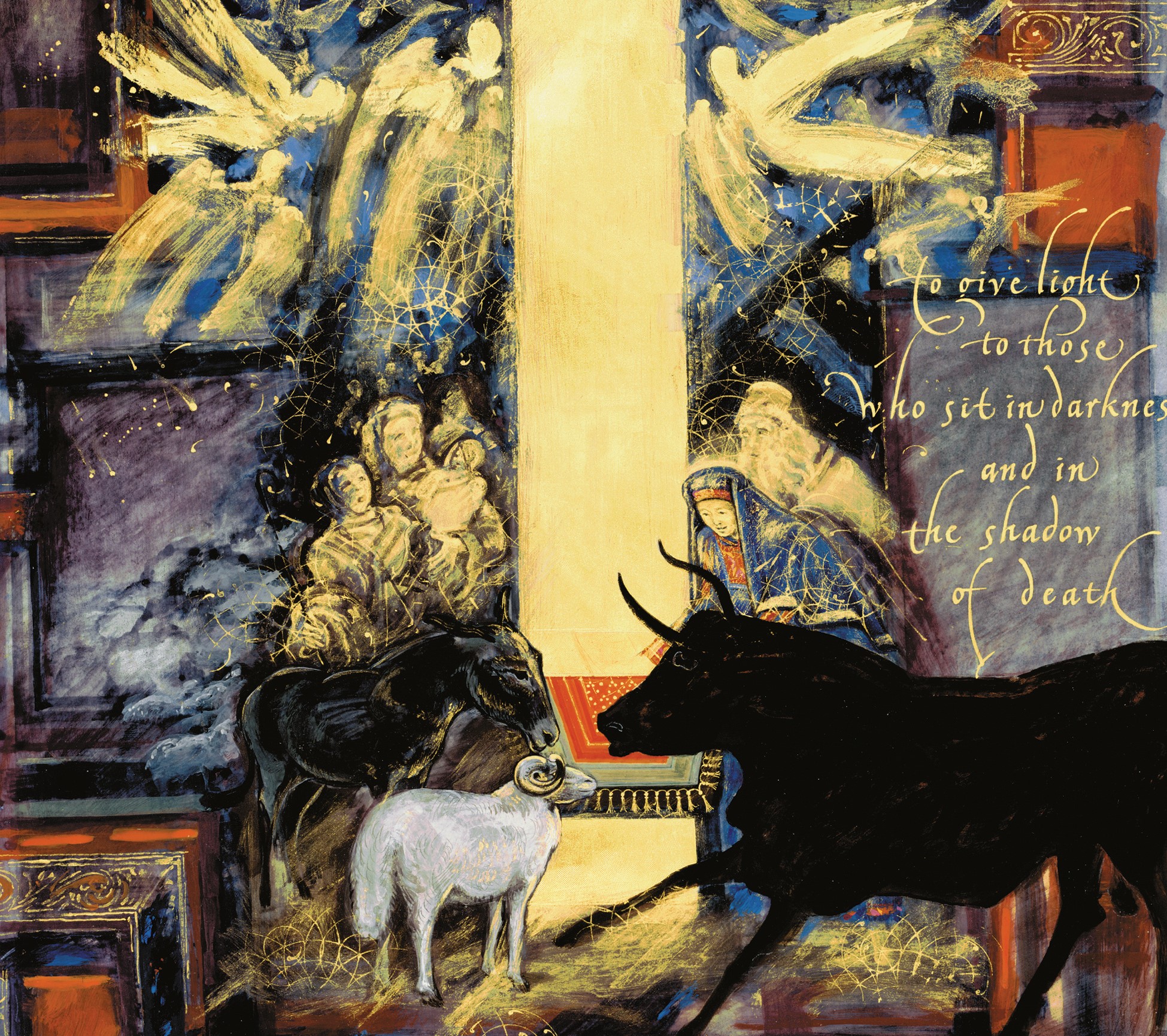 Image Credits: Birth of Christ, Donald Jackson, Copyright 2002, The Saint John’s Bible, Saint John’s University, Collegeville, Minnesota USA. Used by permission.  All rights reserved.